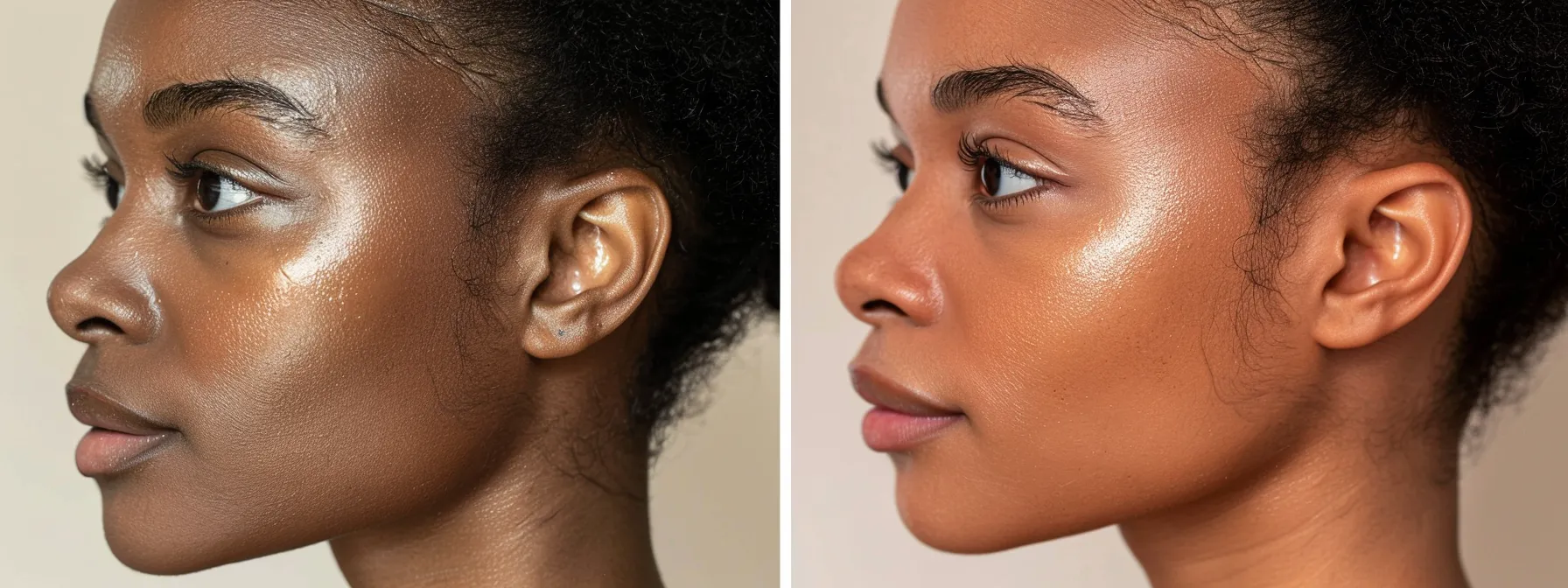 a radiant, glowing skin after a chemical peel treatment at lemel med spa.