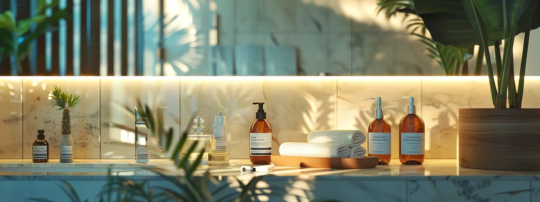 a serene spa setting with a glowing complexion, showcasing a skincare routine post-chemical peel treatment at lemel med spa.