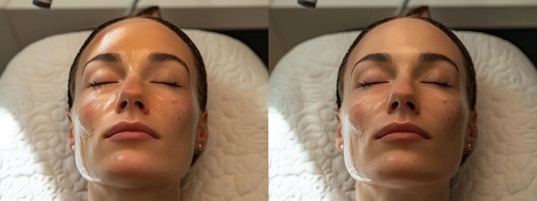 a woman receiving a rejuvenating laser treatment at lemel medical spa, her skin glowing and looking youthful.