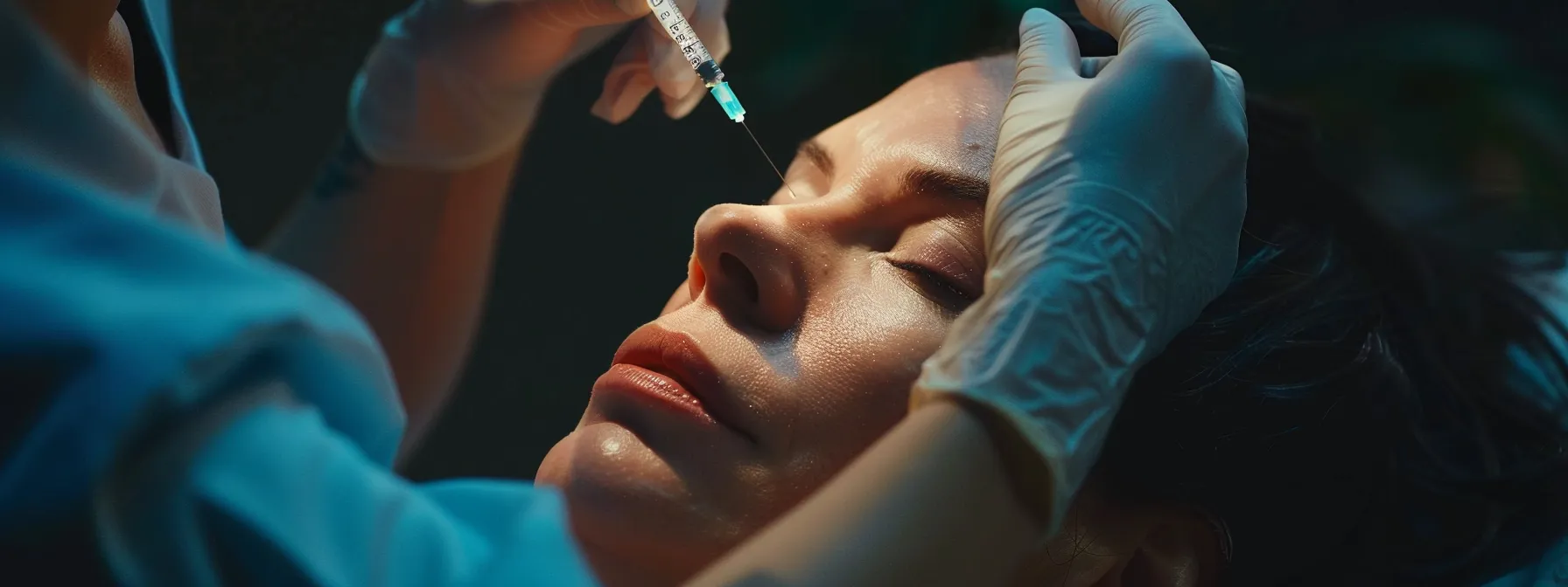 a woman receiving botox treatment with a serene expression, ready to enhance her skin rejuvenation journey.