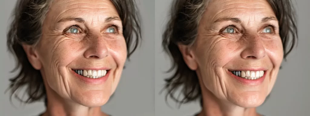 a woman with smooth, wrinkle-free skin smiling confidently after receiving a botox treatment, looking radiant and youthful.